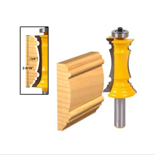 1/2 inch shank mitered door molding and chair rail router bit